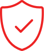 red shield with check mark