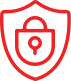 red lock and shield icon